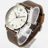 Buy Shop Fossil The Commuter White Dial Brown Leather Strap Watch for Men - FS5275 USA Online