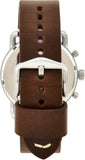 Buy Shop Fossil The Commuter White Dial Brown Leather Strap Watch for Men - FS5402 USA Online