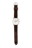 Buy Shop Fossil The Commuter White Dial Brown Leather Strap Watch for Men - FS5402 USA Online