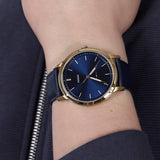 Buy Shop Fossil The Minimalist 3H Analog Blue Dial Blue Leather Strap Watch for Men - FS5789 USA Online