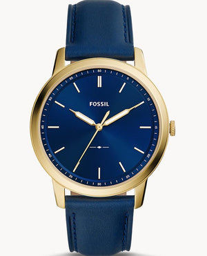 Buy Shop Fossil The Minimalist 3H Analog Blue Dial Blue Leather Strap Watch for Men - FS5789 USA Online