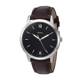 Buy Shop Fossil The Minimalist 3H Black Dial Brown Leather Strap Watch for Men - FS5464 USA Online