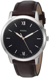 Buy Shop Fossil The Minimalist 3H Black Dial Brown Leather Strap Watch for Men - FS5464 USA Online