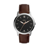 Buy Shop Fossil The Minimalist 3H Black Dial Brown Leather Strap Watch for Men - FS5464 USA Online