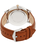 Buy Shop Fossil The Minimalist 3H Blue Dial Brown Leather Strap Watch for Men - FS5499 USA Online