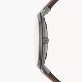 Buy Shop Fossil The Minimalist 3H Grey Dial Brown Leather Strap Watch for Men - FS5479 USA Online