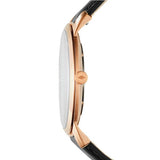 Buy Shop Fossil The Minimalist Black Dial Black Leather Strap Watch for Men - FS5376 USA Online