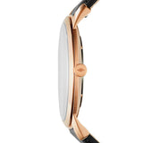 Buy Shop Fossil The Minimalist Black Dial Black Leather Strap Watch for Men - FS5376 USA Online