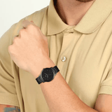 Buy Shop Fossil The Minimalist Black Dial Black Steel Strap Watch for Men - FS5308 USA Online