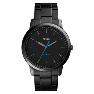 Buy Shop Fossil The Minimalist Black Dial Black Steel Strap Watch for Men - FS5308 USA Online