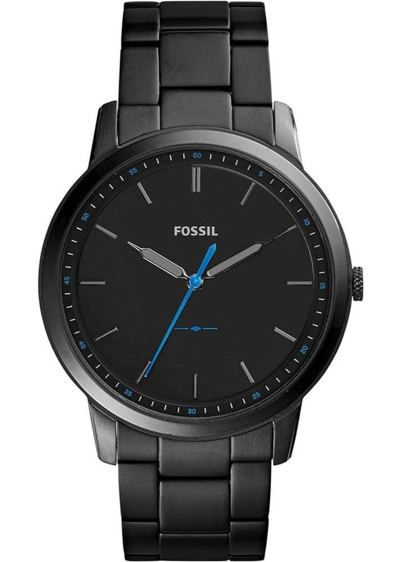 Buy Shop Fossil The Minimalist Black Dial Black Steel Strap Watch for Men - FS5308 USA Online