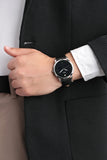 Buy Shop Fossil The Minimalist Carbon Series Black Dial Black Leather Strap Watch for Men - FS5497 USA Online