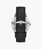 Buy Shop Fossil The Minimalist Carbon Series Black Dial Black Leather Strap Watch for Men - FS5497 USA Online