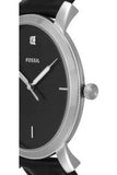 Buy Shop Fossil The Minimalist Carbon Series Black Dial Black Leather Strap Watch for Men - FS5497 USA Online
