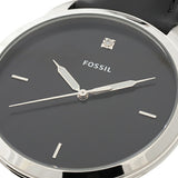 Buy Shop Fossil The Minimalist Carbon Series Black Dial Black Leather Strap Watch for Men - FS5497 USA Online