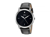 Buy Shop Fossil The Minimalist Carbon Series Black Dial Black Leather Strap Watch for Men - FS5497 USA Online