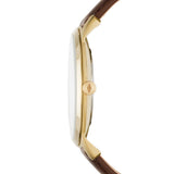 Buy Shop Fossil The Minimalist White Dial Brown Leather Strap Watch for Men - FS5397 USA Online
