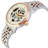 Buy Shop Fossil Townsman Automatic Skeleton White Dial Two Tone Steel Strap Watch for Men - ME3075 USA Online
