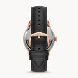 Buy Shop Fossil Townsman Automatic Black Dial Black Leather Strap Watch for Men - ME3170 USA Online