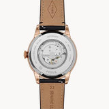 Buy Shop Fossil Townsman Automatic Black Dial Black Leather Strap Watch for Men - ME3170 USA Online