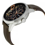 Buy Shop Fossil Townsman Automatic Black Dial Brown Leather Strap Watch for Men - ME1163 USA Online