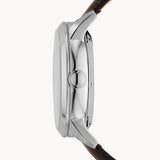 Buy Shop Fossil Townsman Automatic Black Dial Brown Leather Strap Watch for Men - ME1163 USA Online
