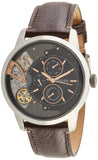 Buy Shop Fossil Townsman Automatic Black Dial Brown Leather Strap Watch for Men - ME1163 USA Online