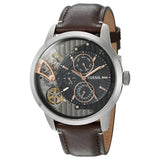 Buy Shop Fossil Townsman Automatic Black Dial Brown Leather Strap Watch for Men - ME1163 USA Online