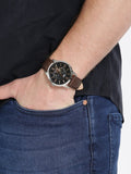Buy Shop Fossil Townsman Automatic Black Dial Brown Leather Strap Watch for Men - ME3061 USA Online