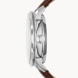 Buy Shop Fossil Townsman Automatic Black Dial Brown Leather Strap Watch for Men - ME3061 USA Online