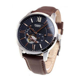 Buy Shop Fossil Townsman Automatic Black Dial Brown Leather Strap Watch for Men - ME3061 USA Online