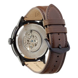 Buy Shop Fossil Townsman Automatic Black Dial Brown Leather Strap Watch for Men - ME3155 USA Online