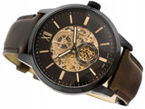 Buy Shop Fossil Townsman Automatic Black Dial Brown Leather Strap Watch for Men - ME3155 USA Online