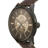 Buy Shop Fossil Townsman Automatic Black Dial Brown Leather Strap Watch for Men - ME3155 USA Online
