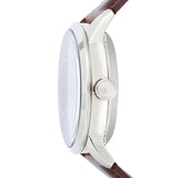 Buy Shop Fossil Townsman Automatic Blue Dial Brown Leather Strap Watch for Men - ME3110 USA Online