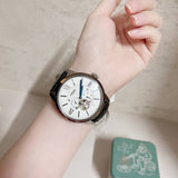 Buy Shop Fossil Townsman Automatic Chronograph White Dial Blue Leather Strap Watch for Men - ME3167 USA Online