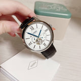 Buy Shop Fossil Townsman Automatic Chronograph White Dial Blue Leather Strap Watch for Men - ME3167 USA Online