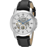 Buy Shop Fossil Townsman Automatic Chronograph White Dial Blue Leather Strap Watch for Men - ME3167 USA Online