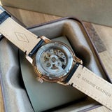 Buy Shop Fossil Townsman Automatic Skeleton Black Dial Black Leather Strap Watch for Men - ME3084 USA Online