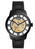 Buy Shop Fossil Townsman Automatic Skeleton Black Dial Black Steel Strap Watch for Men - ME3197 USA Online