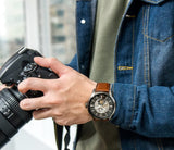 Buy Shop Fossil Townsman Automatic Skeleton Black Dial Brown Leather Strap Watch for Men - ME3181 USA Online