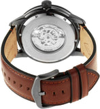 Buy Shop Fossil Townsman Automatic Skeleton Black Dial Brown Leather Strap Watch for Men - ME3181 USA Online