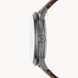 Buy Shop Fossil Townsman Automatic Skeleton Black Dial Brown Leather Strap Watch for Men - ME3181 USA Online