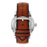 Buy Shop Fossil Townsman Automatic Skeleton Blue Dial Brown Leather Strap Watch for Men - ME3154 USA Online