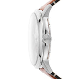 Buy Shop Fossil Townsman Automatic Skeleton Blue Dial Brown Leather Strap Watch for Men - ME3154 USA Online