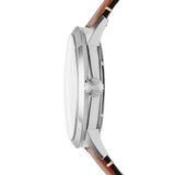 Buy Shop Fossil Townsman Automatic Skeleton Blue Dial Brown Leather Strap Watch for Men - ME3154 USA Online