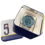 Buy Shop Fossil Townsman Automatic Skeleton Blue Dial Silver Steel Strap Watch for Men - ME3073 USA Online