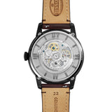 Buy Shop Fossil Townsman Automatic Skeleton Brown Dial Brown Leather Strap Watch for Men - ME3098 USA Online