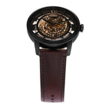 Buy Shop Fossil Townsman Automatic Skeleton Brown Dial Brown Leather Strap Watch for Men - ME3098 USA Online
