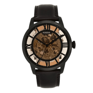 Buy Shop Fossil Townsman Automatic Skeleton Brown Dial Brown Leather Strap Watch for Men - ME3098 USA Online
